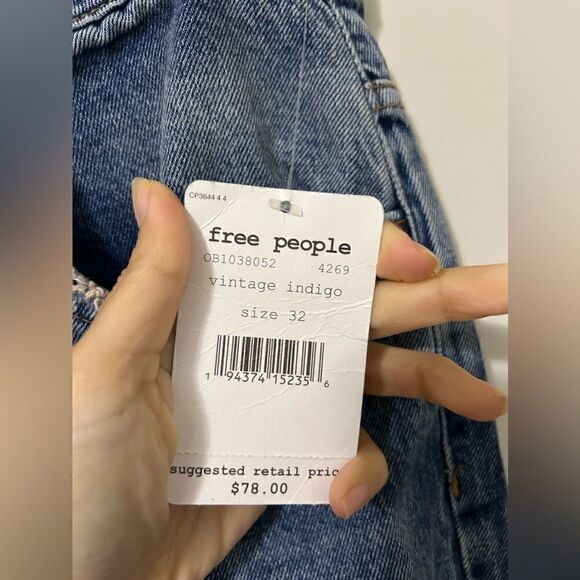 NWT Free People Dakota Straight Leg Jean in Indigo Blue - Picture 7 of 12